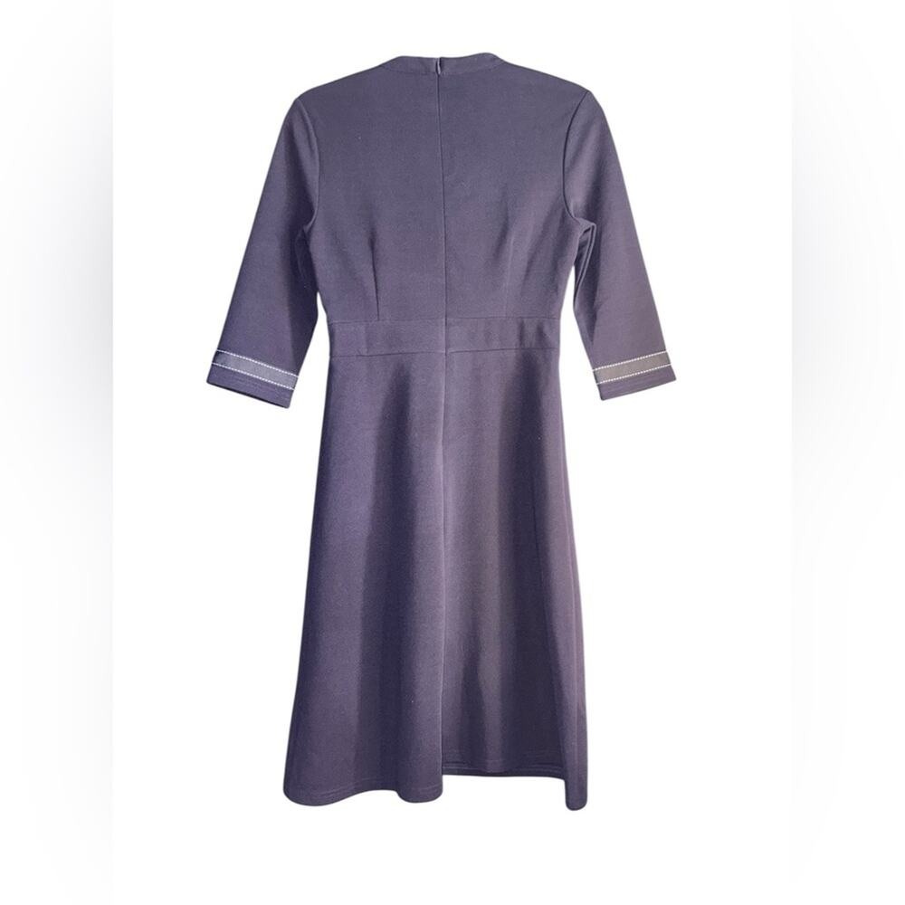 Elegant Navy Blue Women's Dress HomeYee size 6 - Picture 4 of 10